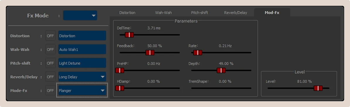 Предустановки Flanger