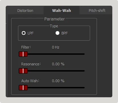 Экран эффектов в D20-Mixer Control V1.9