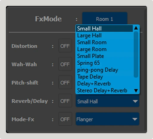 Настройка эффектов